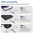 Apple MFi Certified 3.4ft 3-in-1 Charging Cord Adapter for iPhone 15/14, iPad, Samsung Galaxy, Huawei, and more.