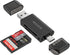 USB C Memory Card Reader, SD Card Reader USB 2.0 Micro SD Adapter, Dual Connector USB 2.0/USB C, Supports SD/Micro