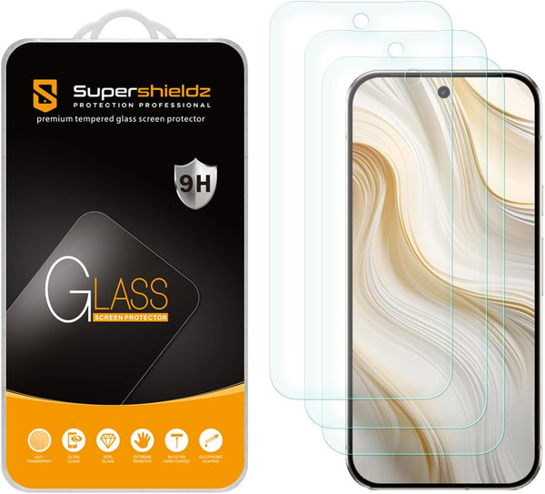 Supershieldz (3 Pack) Designed for Google Pixel 9a Tempered Glass Screen Protector,