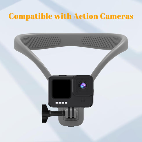 KOHUIPU Insta360 Premium Neck Phone Holder for Recording, Neck Mount Hands Free POV/Vlog Video Filming, Cell Phone Neck