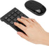 LICAEVEY 2.4G 22-Key Set Wireless Number Pad and Mouse Combo, Portable Ultra Slim USB Wireless Numeric Keypad and Mouse