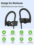 Stiive Bluetooth Headphones, 5.3 Wireless Sports Earbuds IPX7 Waterproof with Mic, Stereo Sweatproof, 16 Hours Playtime