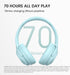 70H 3 DOQAUS Bluetooth Headphones Over The Ear Wireless, Playtime, EQ Modes, HiFi Stereo with Deep Bass, Memory Foam