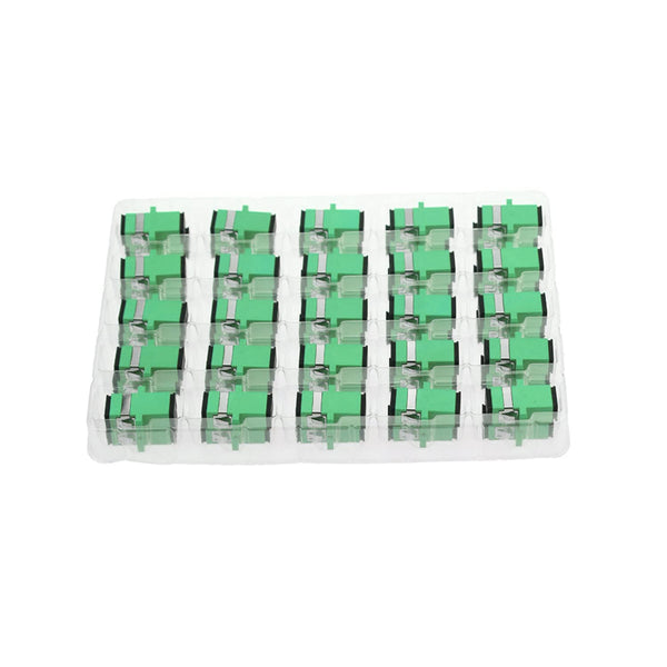 50PC Green SC Singlemode Fiber Optical Coupler, SC Female to SC Female APC Adapter for Network Internet Connector