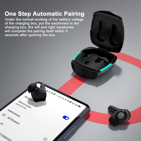 True Wireless Earbuds for iPhone 15 Pro Max 14 13 12 11 XR XS Bluetooth Headphones Noise Cancelling Earphone with Wireless Charging Case Stereo Bass Built-in Mic Headphone for Galaxy S23 S22 S21 Ultra