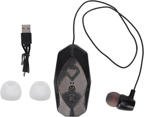 Jectse Retractable Headphones, HiFi Stereo Business Headphones with Power Display, Single Earpiece for Office