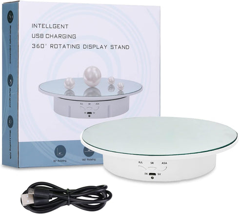 7.87inch /17.6lbs 360 Cake,3D JAYEGT Motorized Rotating Display Stand, Load, Degree Electric Rotating Turntable