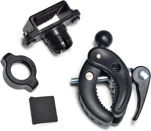 HYS Motorcycle Walkie Talkie Mount - Quick Install Handlebar Clip for Bicycle and Scooter, 2 Way Radio