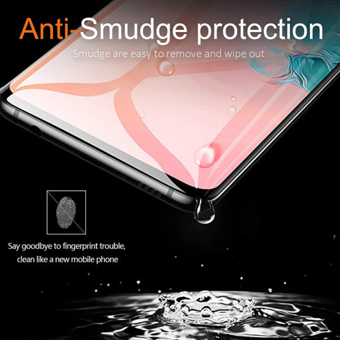 Samsung Galaxy S10+ Tempered Glass Screen Protector with Camera Lens Protector, Clear Full Screen Coverage