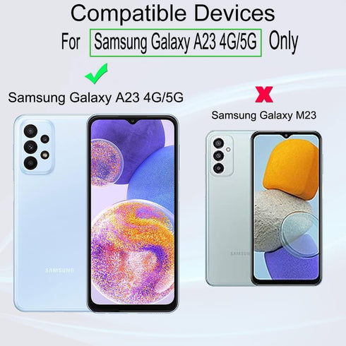 Ibywind Screen Protector for Samsung Galaxy A23 4G/5G, 6.6 Inches, with 2Pcs Tempered Glass, Easy to Install