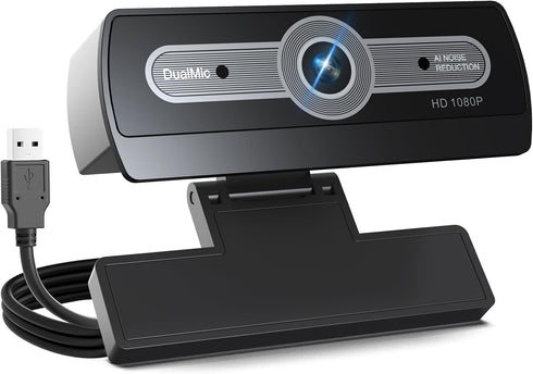 XOCLON 1080p HD Webcam with Microphone, USB Plug & Play Computer Web Camera,