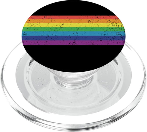 PopSockets MagSafe PopGrip for iPhone - Rainbow Flag Retro Style LGBT Gay Pride