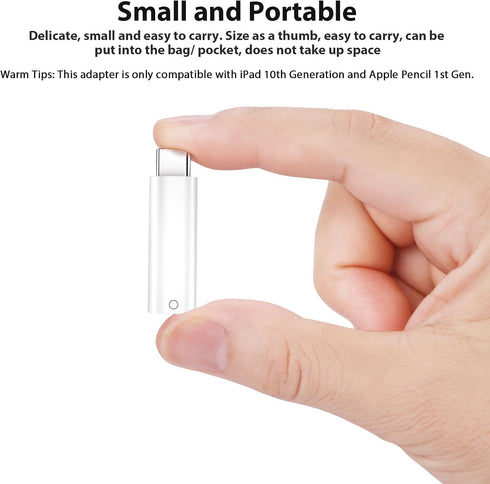 USB-C to Pencil Adapter - Compatible with Apple Pencil 1st Generation for iPad 10th Gen Charging