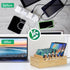 Bamboo Charging Station for Multiple Devices, Upgrade Desk Docking Station Organizer for Apple Devices (Includes 6