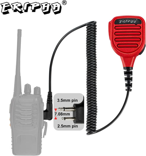 Speaker Microphone Shoulder Waterproof IP56 for Motorola SP200D CLS 1110 Two Way Radio with 3.5mm Jack
