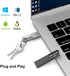 Aiibe 128GB 2 Pack 128gb 128 2.0 (128G, 2 Flash Drive Metal USB Drive Thumb Drive with Keychain Waterproof Jump Drive