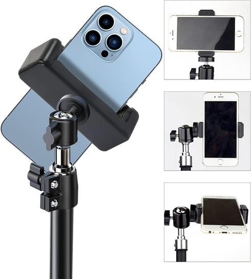 Universal Cell Phone Tripod Mount Adapter, Phone Holder Clip for Monopod Selfie Stick and More