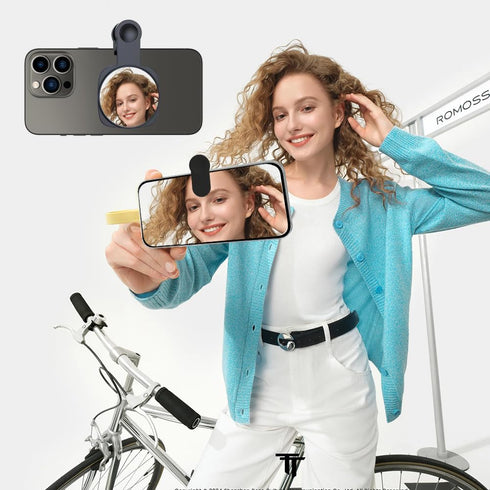 SHDIEHJFMLDH 2 Sets Magnetic Selfie Mirror for Back Camera, Compatible with Magsafe Case & All Phones, Convex Cell