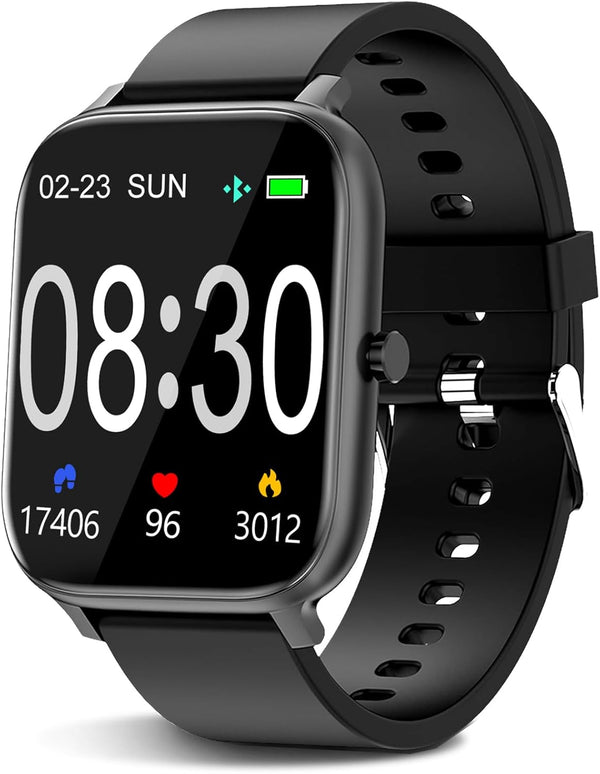 Smart Watch for Fitness Tracking - 1.83" Full Touch Screen, Heart Rate/Sleep Monitor, IP68 Waterproof for Android/iOS
