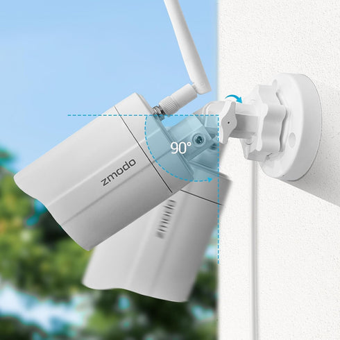 Zmodo Cameras for Home Security (Indoor & Outdoor Camera Bundle), 1080p HD, Wireless WiFi, Motion Detection, Night