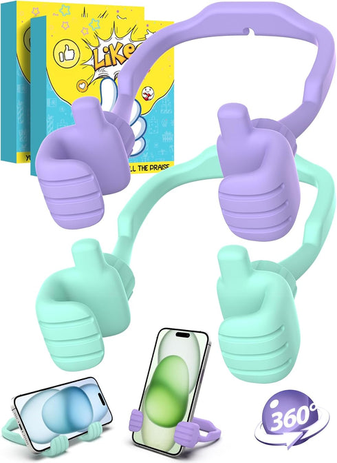 Thumbs Up Lazy Phone Stand, 2 Pack Cell Phone Holder for Desk, 2024 College Graduation Gifts for Teens and Adults