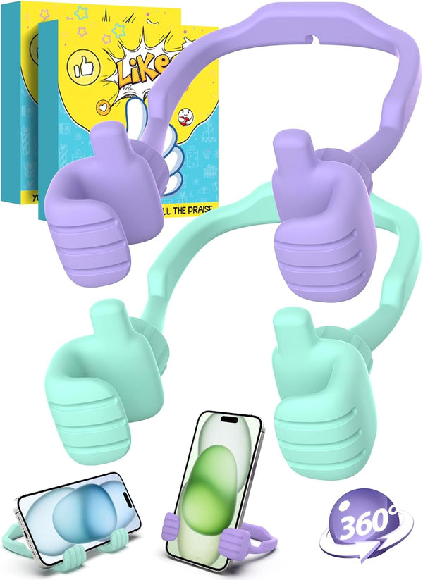 Thumbs Up Lazy Phone Stand, 2 Pack Cell Phone Holder for Desk, 2024 College Graduation Gifts for Teens and Adults