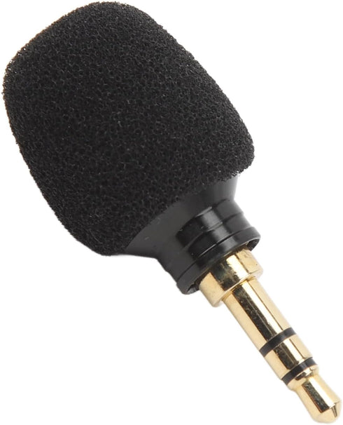 ciciglow External Camera Microphone 3.5mm, Mini Omnidirectional Condenser Microphone with Noise Reduction, for