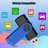 EASTBULL 8GB USB Flash Drive Bulk, 20 Pack Thumb Drives with Lanyards, USB 2.0 Jump Drive for Storage and Backup, Blue