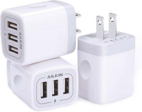 Wall Charger, USB Charger Adapter, 3.1A/3Pack Multi Port Fast Charging Station Power Charge Base Block Plug for iPhone