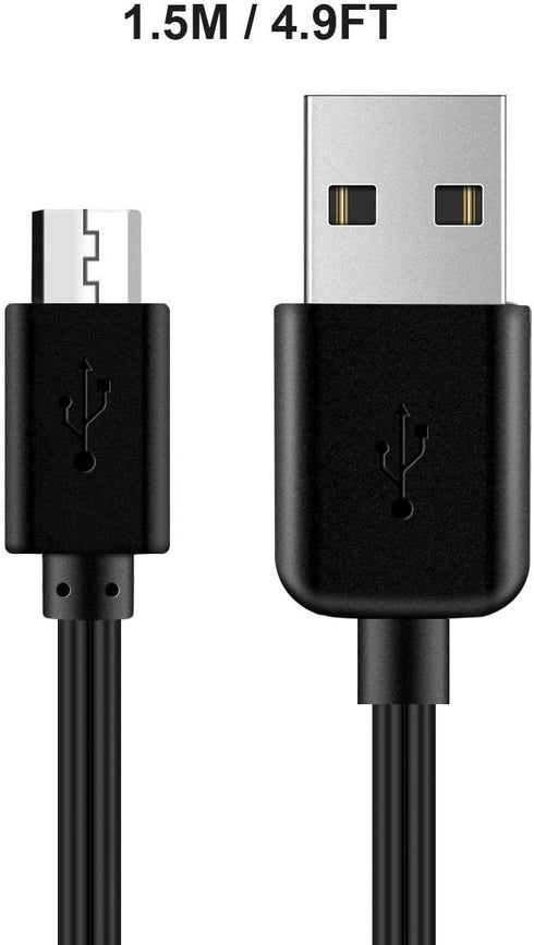 Dericam 5V 1A Micro USB Wall Charger with 5ft Cable for Android, Kindle Fire, Security Cameras - US Plug (Black)