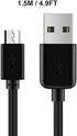 Dericam 5V 1A Micro USB Wall Charger with 5ft Cable for Android, Kindle Fire, Security Cameras - US Plug (Black)