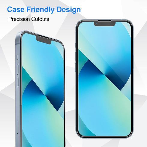 3 Pack Screen Protector for iPhone 14/iPhone 13/iPhone 13 Pro, 6.1 Inch 9H HD Full Clear Tempered Glass Protection