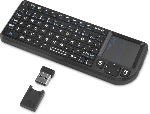 Rii Mini Keyboard with Touchpad,Bluetooth Keyboard Backlit,Handheld Wireless Keyboard for Smart TV,Android TV