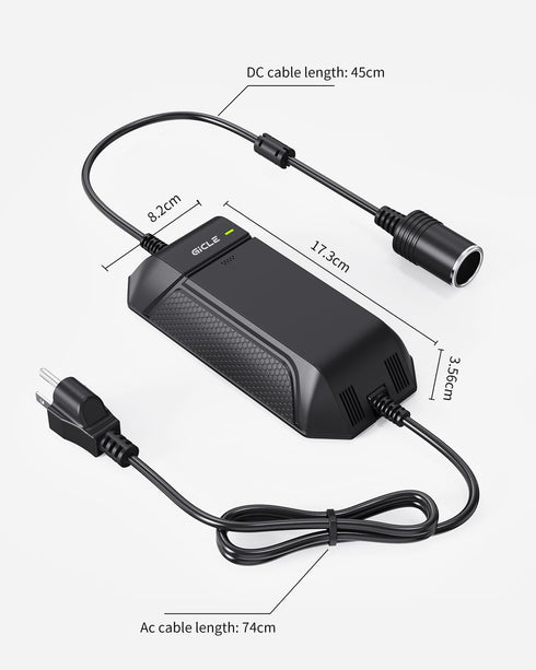 Gicle 12V 15A 180W 110V 12V AC to DC Converter, AC/DC Power Supply Adapter Transformer for Tire Inflator, Car