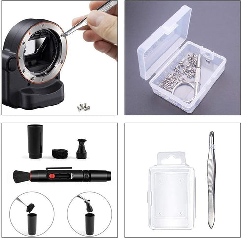 Professional Camera Cleaning Kit with Air Blower, Cleaning Swabs, Pen, and Cloth for Most Cameras, Mobile Phones,