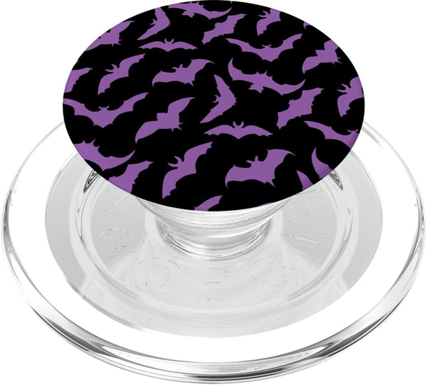 Retro Spooky Creepy Witch Bats Goth Black Purple, PopSockets PopGrip for MagSafe