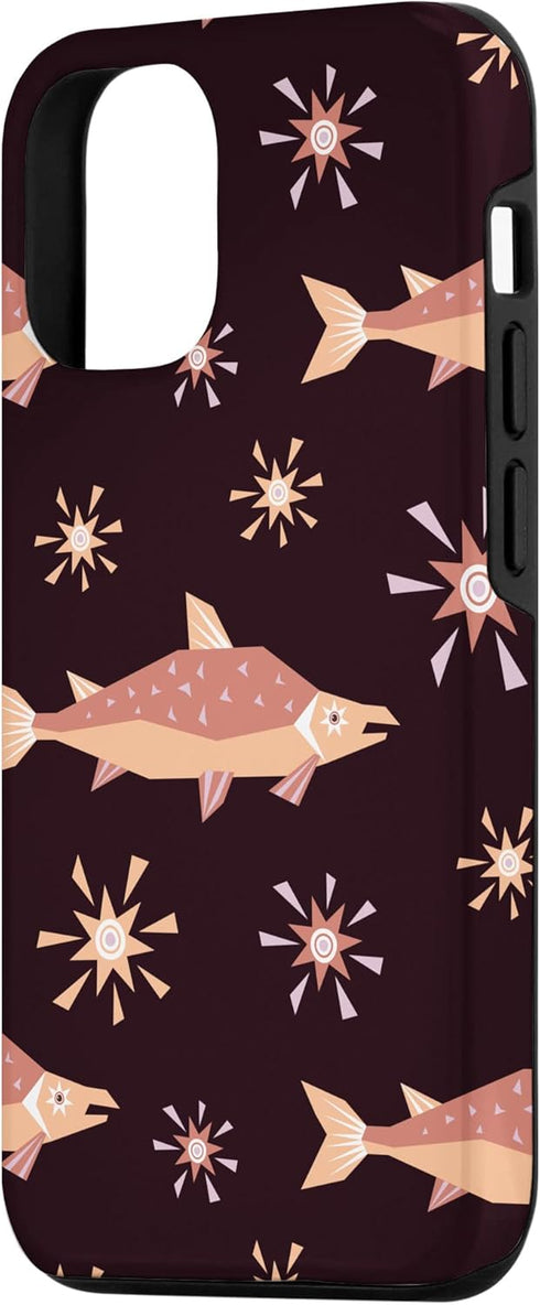 Ocean Salmon Ice Fish 12/12 iPhone Pro Cute Salmon Fish Pattern Case