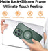 MAGIC JOHN Magnetic Case for iPhone 13 Pro Max - Compatible with Magsafe, Military Grade Shockproof, Green