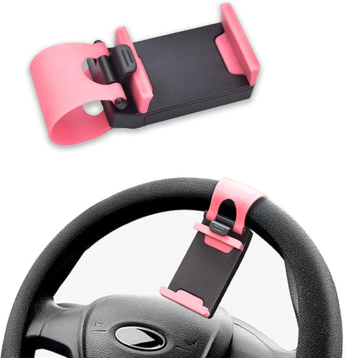 Car Steering Wheel Phone Mount, Steering Wheel Smartphone Mount, Portable Steering Wheel Phone Holder Mount Clip for