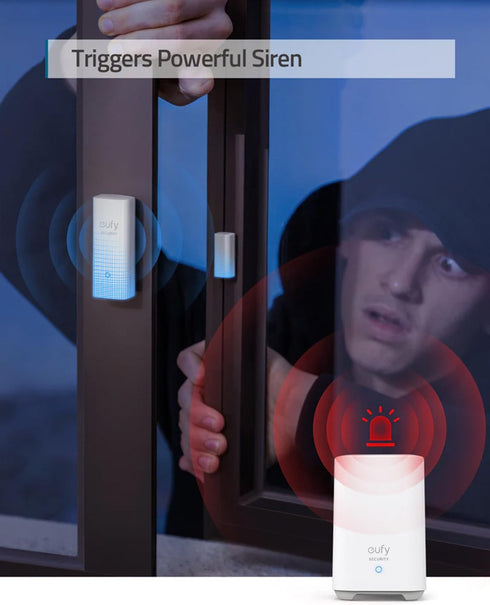 eufy Security Entry Sensor, Detects Opened/Closed Doors or Windows, Sends Alerts, Triggers Siren, 2-Year Battery Life