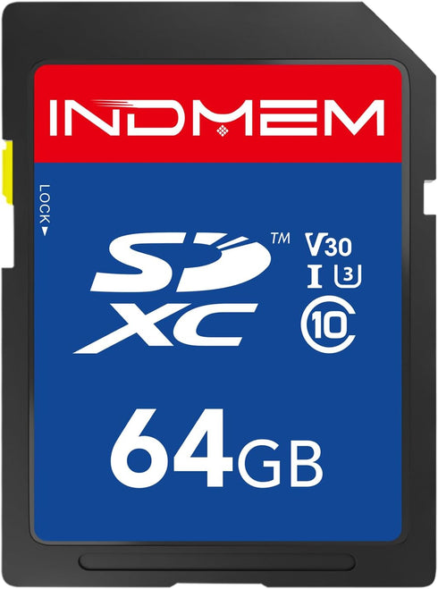 elecacc 64GB SD Card, High Speed up to 90M/S, C10/U3/V30, SDXC UHS-I Memory