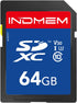 elecacc 64GB SD Card, High Speed up to 90M/S, C10/U3/V30, SDXC UHS-I Memory