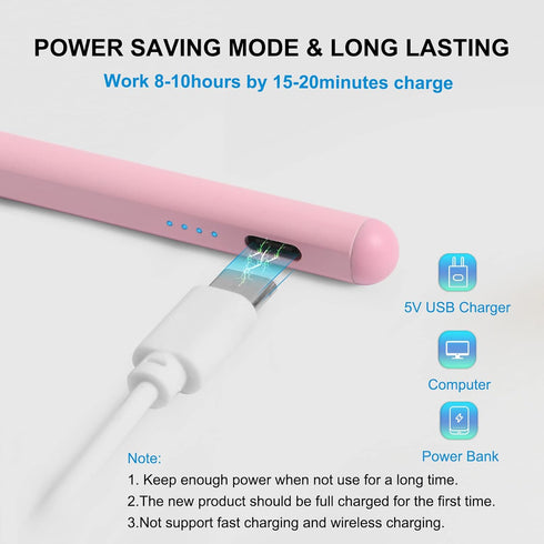 Stylus Pen for iPad 9th&10th Generation, Pencil with Palm Rejection for (2018-2023) iPad Pro 11&12.9 inch, iPad Air