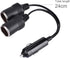 Dual Double Socket 12v Car Cigarette Lighter Adapter, Car Cigarette Lighter Splitter 12v 24v Charger Plug Male to 2-Way