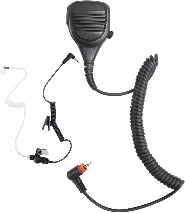 Motorola SL300 TLK100 Walkie Talkie Two Way Radio Shoulder Mic Remote Speaker Microphone with 3.5mm Earpiece (Black),