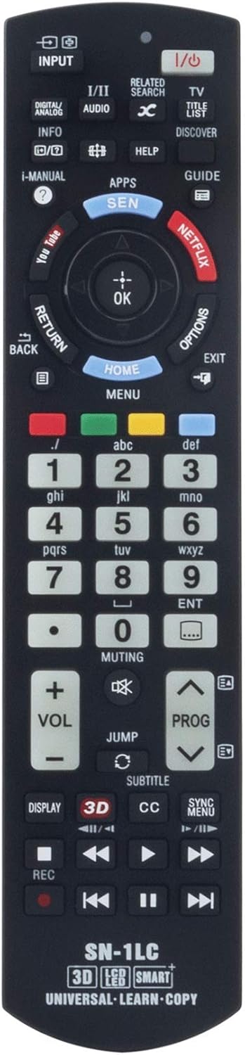 SN-1LC Universal Replacement Remote Control for Sony Bravia Smart TV Models KDL-32W600D, KDL-40R550C, KDL-48R550,