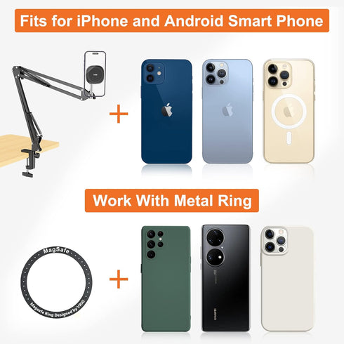 VRIG Select VRIG Overhead Phone Mount Stand for Bed with Magsafe, Articulating Arm Cell Phone Holder for Desk, Cell