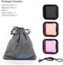 SOONSUN 3-Pack Lens Filter Red/Magenta/ND8 for GoPro Hero 5/6/7 Black, Snorkel Diving Filter and Neutral Density Lens