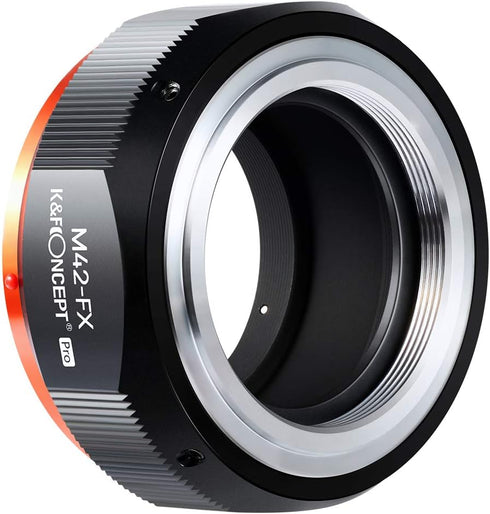 K&F Concept M42 to Fuji X Lens Mount Adapter for M42 Screw Mount Lens to Fujifilm X-Series X FX Mount Cameras