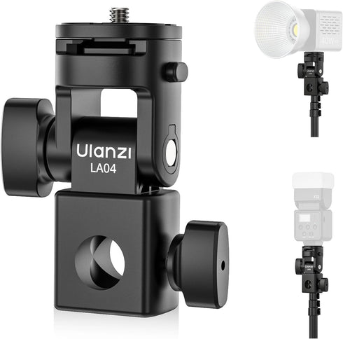 ULANZI LA04 Light Stand Mount Adapter with 1/4 Screw, Quick Release Mounting